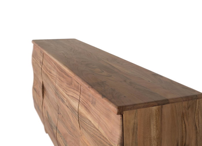 GINER Y COLOMER Aparador de 4 puertas en madera de acacia Natural